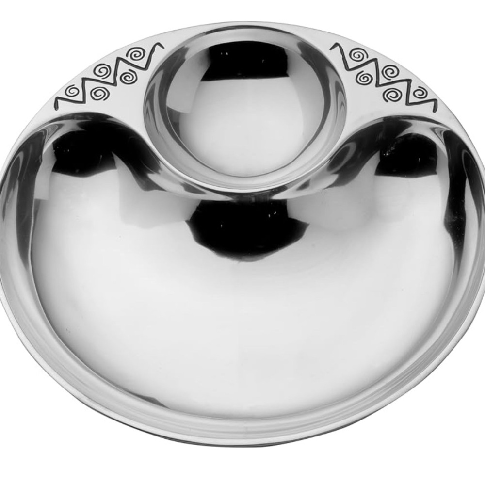 Silver Decorative Serving Bowl